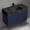 Floating Bathroom Vanity, Modern, Blue, 40